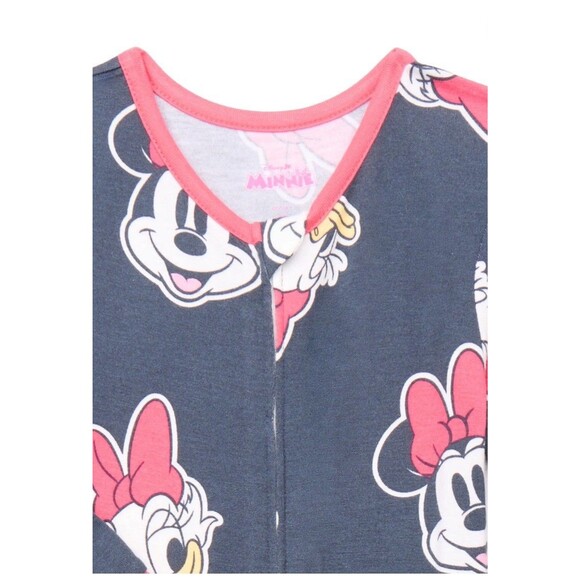 Disney Minnie Mouse Daisy Duck Toddlers' Girls 2T One-Piece Sleeper Kids Pajamas - Picture 2 of 3